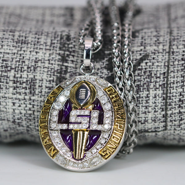 Louisiana State University (LSU) College Football National Championship Pendant (2019) - Premium Series